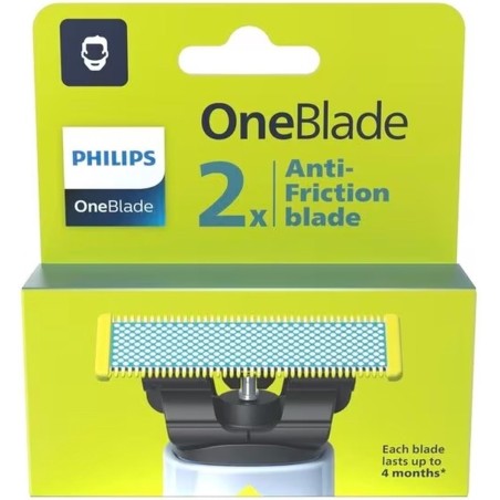 Philips OneBlade QP225 Barberhoved Blå Grøn Sølv